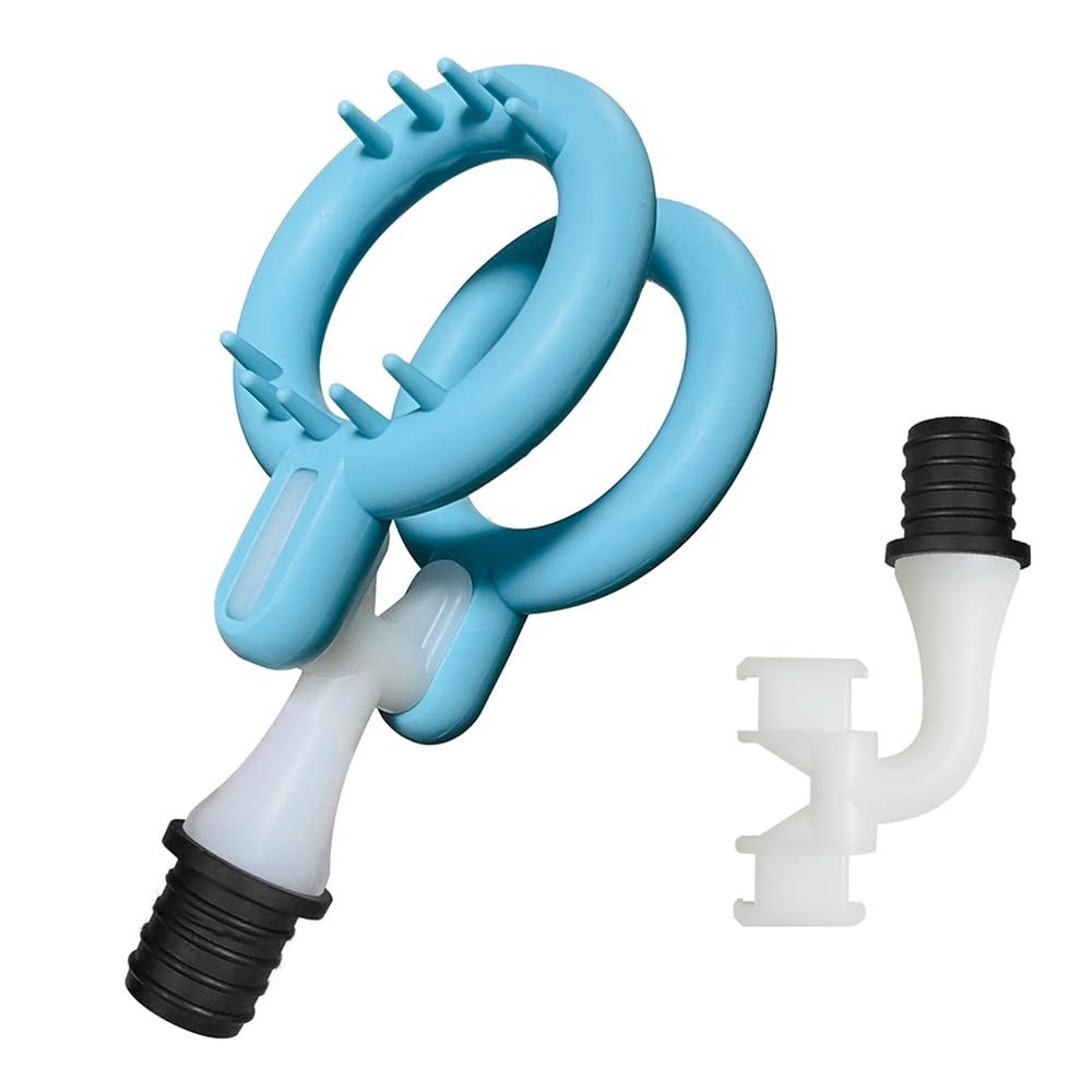 1.61-inch Inner Diameter Massage Gun Attachments, L-Shaped Design Meet Different Needs for Two Rings Plug Deep Tissue Percussion Plug and Play Salon Home Tools for Men Interface size: 12-13 mm