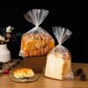 100 Pack Clear Polypropylene Bread Bags For Bakery, Handmade Loaves, Buns & Pastries Food Safe, Extra,Transparent With 100 Gold Twist Ties(Size:46in10.215.3cm) view 1