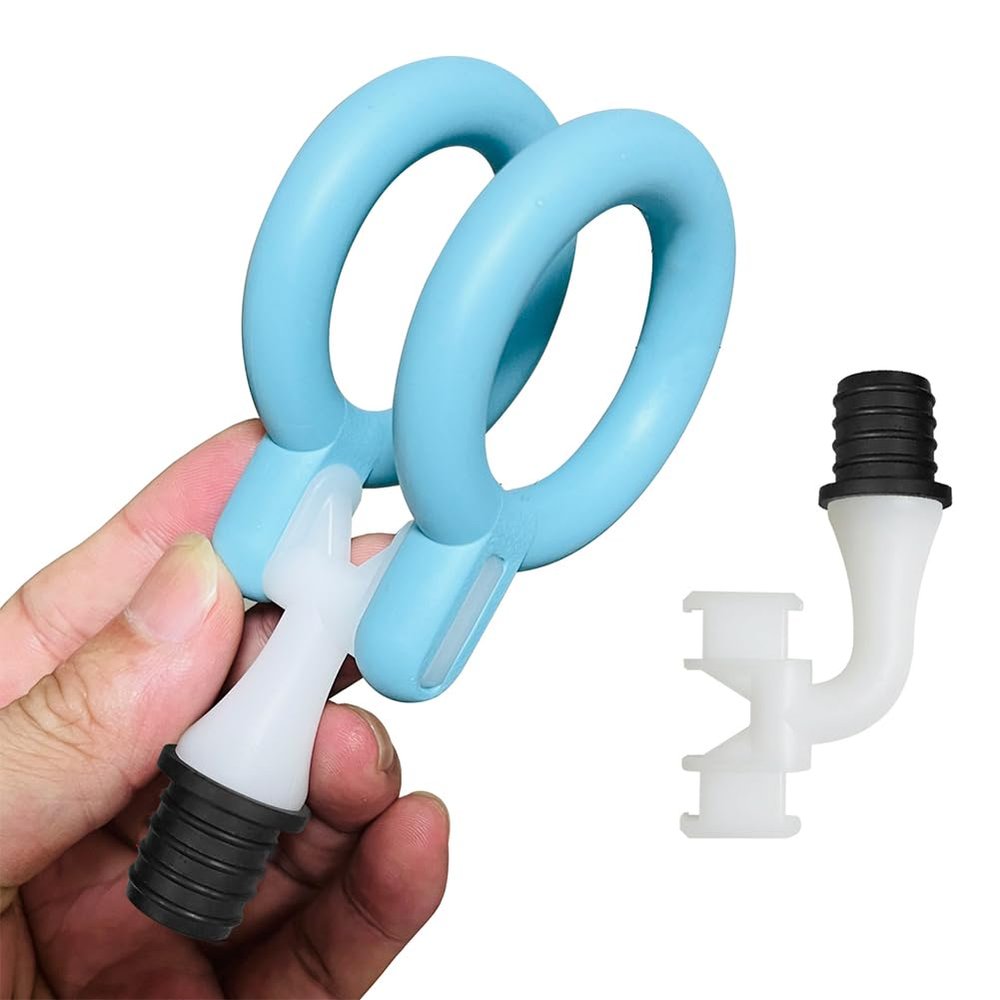 1.22-inch Inner Diameter Massage Gun Attachments, L-Shaped Design Meet Different Needs for Two Rings Plug Deep Tissue Percussion Plug and Play Salon Home Tools for Men Interface size: 18-19 mm