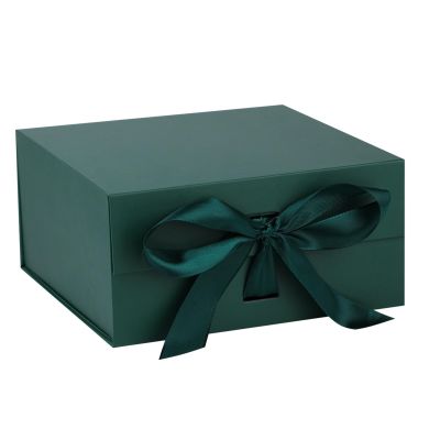 OEMVALATY Green Gift Box,12x10x5 Inches Gift Boxes with Lids for Presents with Magnetic Closure and Ribbon for Wedding,Storage,Birthday