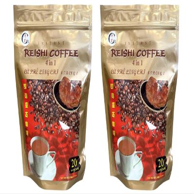 Instant Coffee Powder, Quick Dissolving (2 PACKS, REISHI COFFEE)