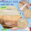 Jingmore 50 Pack 9.5oz Clear Plastic Yogurt Parfait Cups Disposable Overnight Oats Containers with Lids and Spoons Cake Fruit Jars for Food Storage Salad Ice Creams Pudding Snacks (Square Style) view 2