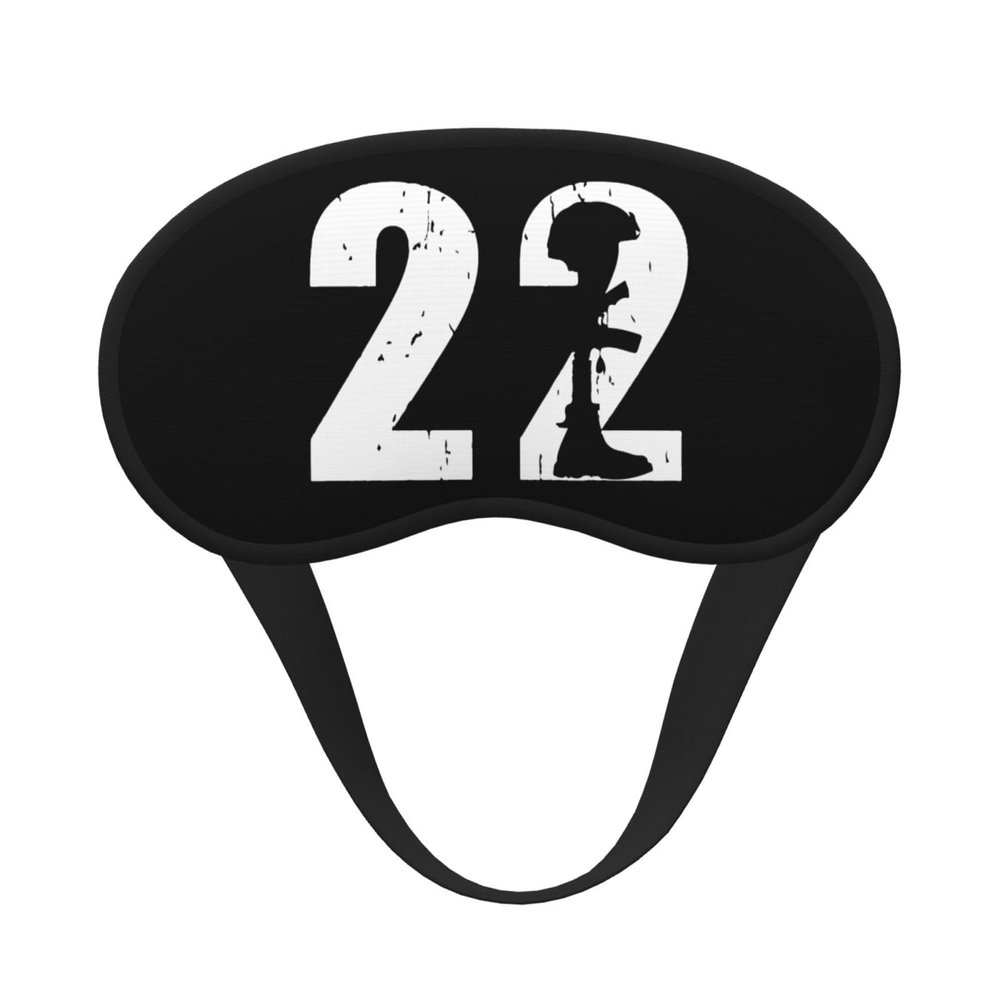 22 Too Many PTSD Awareness Veteran Sleep Mask Sleep Masks for Women Men