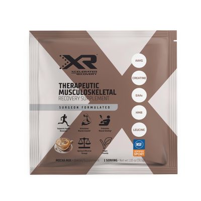 XR Therapeutic Musculoskeletal Support Supplement 14-Pack | Amino Acids + myHMB + Creatine | NSF Certified for Sport | Supports Muscle Health & Recovery (14-Pack, Mocha)