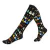 Art Guitar Pattern Printing Compression Socks 15-20mmhg Supports Legs. For Office Workers,Socks For Sports,Support Socks view 1