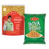 Bikaji Bhujia 1000g and Soya Sticks 200g Combo of 1200g (42.33Oz) Authentic Indian Snacks Family Pack | Crunchy Namkeen, Party Mix, Bar Snacks & Tea-Time Treats view 1
