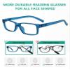 Eyekepper 1.25x Reading Glasses, Readers for Men Women, 3pk Black+2pk Blue view 3