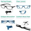 Eyekepper 1.25x Reading Glasses, Readers for Men Women, 3pk Black+2pk Blue view 4