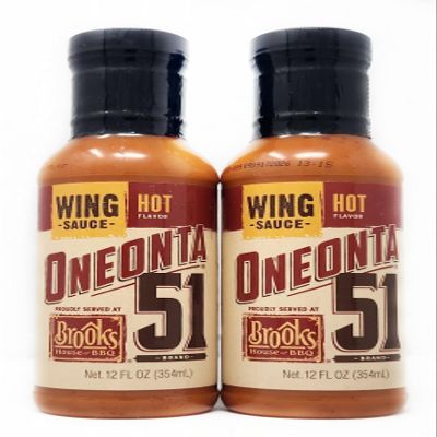 2 Pack of One onta 51 Brooks House Wing Sauce 12oz Grilling Cooking Dipping (Hot)