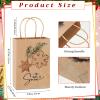 Tenceur 40 Pcs Christmas Gift Bags Bulk with Handles Reusable Kraft, Holiday Vintage Small Paper Christmas Bags for Gifts for Xmas Stuffer Candy Present Wrapping, 8.27 x 5.91 x 3.15 Inches (Brown) view 2