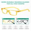 Eyekepper Vintage Reading Glasses for Men - 3 Pairs Black and 2 Pairs Yellow - Spring Hinges Classic Readers +3.75 view 3