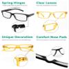 Eyekepper Vintage Reading Glasses for Men - 3 Pairs Black and 2 Pairs Yellow - Spring Hinges Classic Readers +3.75 view 4
