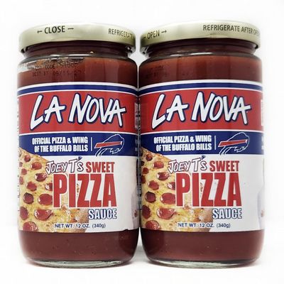 2 Pack of La Nova Joey T's Sweet Pizza Sauce 12oz Jars