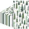 100 PCS 3-Ply Christmas Tree Napkins Disposable, Green Holiday Dinner & Bathroom Paper Napkins for Xmas Winter Party Decor view 1
