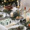 100 PCS 3-Ply Christmas Tree Napkins Disposable, Green Holiday Dinner & Bathroom Paper Napkins for Xmas Winter Party Decor view 4