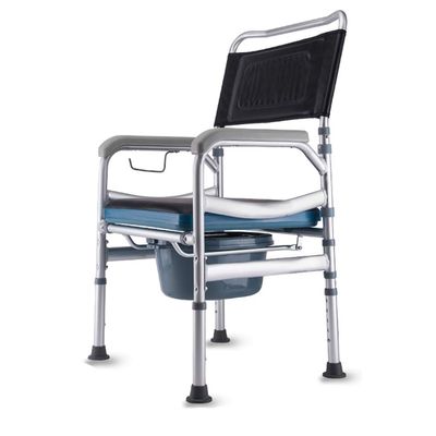 GFAZXDS Folding Bedside Commodes Chair, Bathroom Shower Toilet Seat Potty, for The Elderly/Pregnant Woman and Disabled,with Armrests