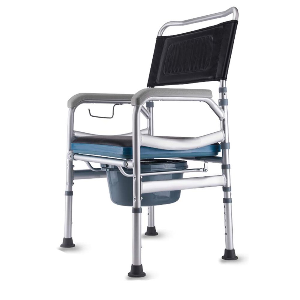 GFAZXDS Folding Bedside Commodes Chair, Bathroom Shower Toilet Seat Potty, for The Elderly/Pregnant Woman and Disabled,with Armrests