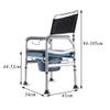 GFAZXDS Folding Bedside Commodes Chair, Bathroom Shower Toilet Seat Potty, for The Elderly/Pregnant Woman and Disabled,with Armrests view 4