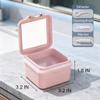 VEADOOLLY Denture Case Kit, Retainer Cleaning Case False Teeth, Retainer Cleaning Denture Bath Cup with Mirror Use in Denture Bridges, Denture Soaking Container, Traditional Braces for Travel Pink view 2