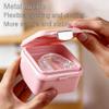 VEADOOLLY Denture Case Kit, Retainer Cleaning Case False Teeth, Retainer Cleaning Denture Bath Cup with Mirror Use in Denture Bridges, Denture Soaking Container, Traditional Braces for Travel Pink view 4