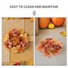 Ciieeo 2pcs Fall Candle Wreaths with Artificial Maple Leaves Autumn Harvest Candle Rings for Pillars Thanksgiving Table Centerpieces Seasonal Home Decor view 4