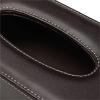 Portable Leather Rectangular Tissue Cover Box Holders Case Pumping Paper Hotel Home Car view 4