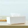 1 PCS White Wooden Minimalist Thickened Tissue Box for Household Car Paper Drawer view 4