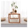 SABALON Floor Table Bay Window Table, Tatami Mat Small Coffee, Sitting on The Floor Sill Tea, Chinese Style Low Laptop Sitting Desk(A,65 * 40 * 32cm) view 4