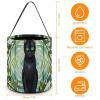 LPSADGF Black Cat Halloween Tote Bags for Trick Or Treating - Large Capacity Candy Buckets with Handles view 2