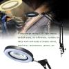 10X Magnifying Glass with Light and Stand, 3 Color Modes, 10 Brightness Adjustable Magnifying Desk Lamp with Clamp, LED Magnifier for Reading, Model Building, Painting, Facial (Color : Black) Double view 4