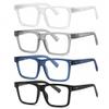 tenuopticss Oversized Reading Glasses for Men - 4 pack Classic Square Large TR Frame Readers with Spring Hinge+3.50 view 1