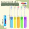 Lilingsty Travel Toothbrush, Toothbrush and Toothpaste Travel Set, Individually Packaged, Includes Storage Case, Foldable Design, 5 Colors, Ideal for Business Trips, and Hotels (50-Pack) view 2