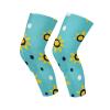 HXshaoye Trendy Susan Flower Polka Dots Cyan compression sleeve knee brace for men (2 pack) Joint Pain Relief knee sleeves for women for Gym, Basketball, Climbing, rodilleras de trabajo para mujer view 1