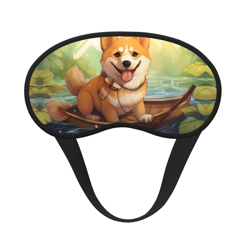 WZYCWB Funny Shiba Inu Printed Sleeping Eye mask, Full Coverage, relieves Eye Fatigue