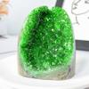 CrystalHola Natural Green Geode Cluster (0.66-0.88lb, 5-10cm) Authentic Healing Crystal for Home Office, Spiritual Decor, Crystal Grid & Feng Shui view 2