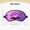 WZYCWB Purple Lotus Printed Sleeping Eye mask, Full Coverage, relieves Eye Fatigue view 4