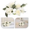 Alipis 3pcs Candle Rings Wreaths: Artificial Floral Rings Wedding Rose Candle Holders Garland with Green Leaves for Wedding Pillar Centerpiece Party Table view 3