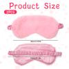 2 Pcs Soft Eyeshade Cover with Elastic Strap, Faux Fur Adjustable Sleeping Mask, Comfortable Furry Nap Night Sleeping Masks for Valentine's Day Gifts, Women, Men view 3
