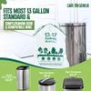 Biodegradable 13-17 Gallon Code-Q Trash Bags (50 Pack) | Strong Heavy-Duty Tall White Kitchen Bags w/Drawstring | Fits Simplehuman & Standard Cans | Eco-Friendly D2W, 30 Micron Thick | 25.6" x 33.5" view 4