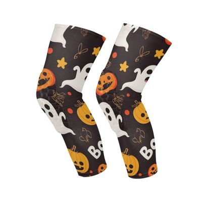 HXshaoye Cartoon Cute Halloween knee support brace (A pair) Flexible and Wicking sports knee pads for Yoga, Gym, Basketball, rodilleras para trabajo