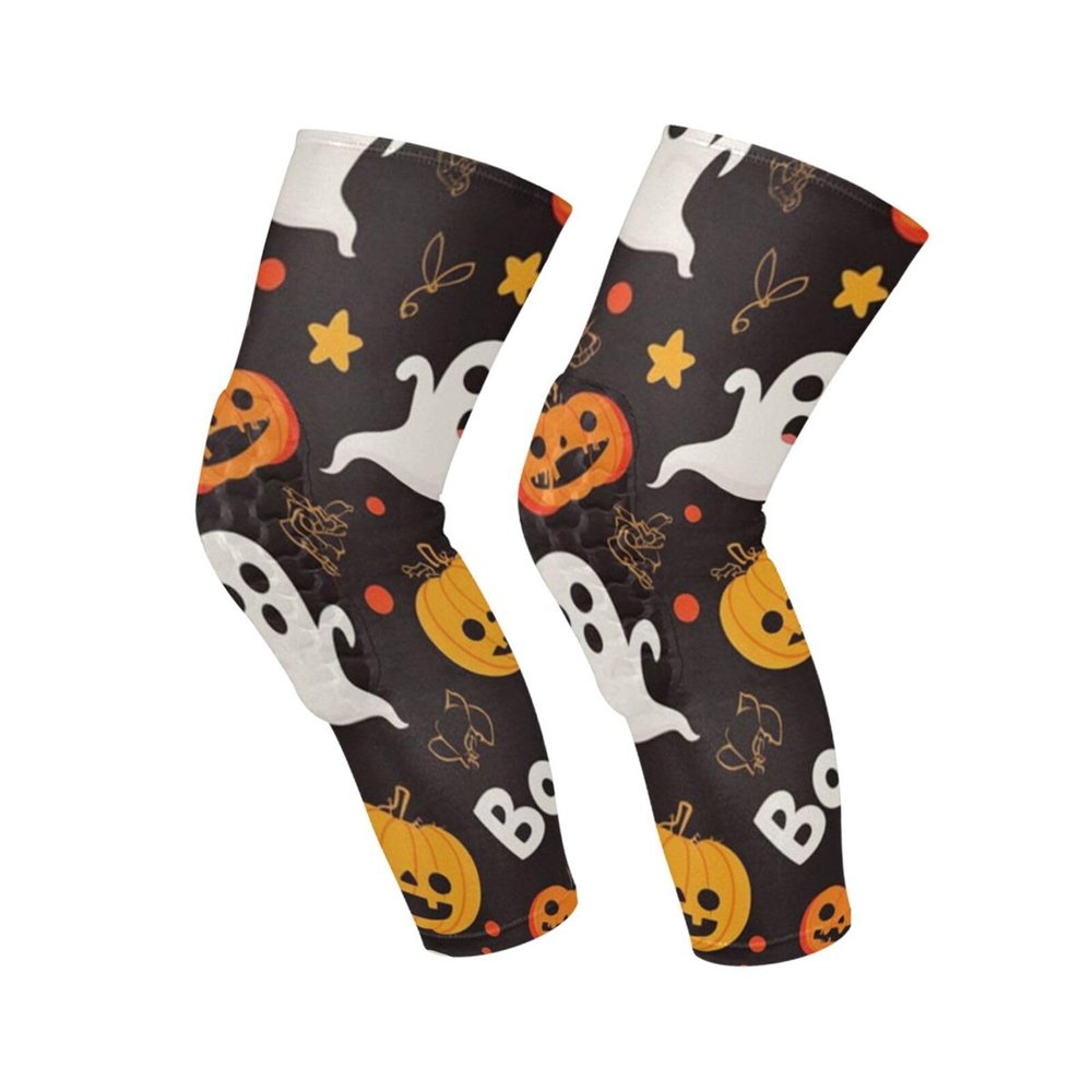 HXshaoye Cartoon Cute Halloween knee support brace (A pair) Flexible and Wicking sports knee pads for Yoga, Gym, Basketball, rodilleras para trabajo
