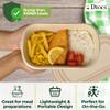 Dtocs Premium Disposable Meal Prep Containers with Lids (Pack of 50), 500 mL (17oz) | Heavy Duty Bamboo Fiber To Go Food Containers Leak Resistant, Microwave & Freezer Safe view 3