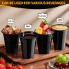 120 Pack 16 oz Black Cups, Heavy Duty Black Plastic Cups for Party, Cold Drinks, BBQ, Black Disposable Cups for Christmas, Halloween, Wedding, Birthday, Picnic, Serving and Celebrations view 4