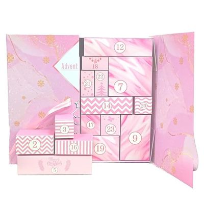 2025 Christmas Empty Advent Calendar 24 Days Countdown Gift Boxes to fill | DIY Refillable Christmas Calendar Gift Boxes for Gift Wrap Xmas Decoration (A)