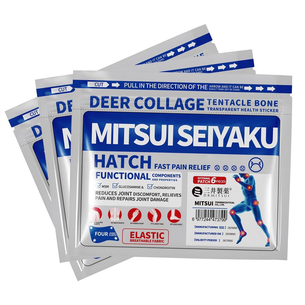 18 Count DRMITSUI Pain Relief Patch for Back, Neck, Shoulder and Knee Discomfort, Up to 8 Hour Comfort, Flexible Patch for Muscle and Joint Soreness