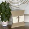 Biodegradable & Water Soluble Pillow Urn for Human + Pet Ashes | Eco-Friendly Memorial (200 cu in) - Beige & White view 1