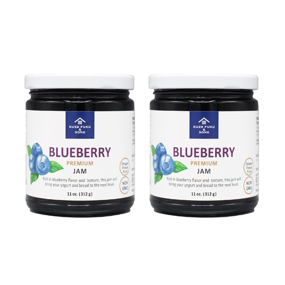 Blueberry Jam - Set of 2 (11 oz x 2) - No Artificial Flavors - Product of the USA