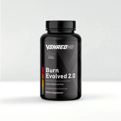 V Shred MD Burn Evolved 2.0 Dr. Drew Approved Metabolic Health Supplement Formulated to Support Metabolic Function, Energy & Healthy Blood Sugar 60 Capsules