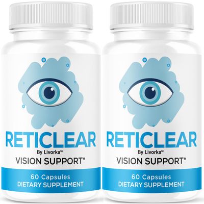 (2 Pack) RetiClear Capsules - Official Eye Health Support Pills, All Natural RetiClear Advanced Supplement Vitamins for Overall Wellness & Support Health Reviews, 180 Capsules for 2 Months