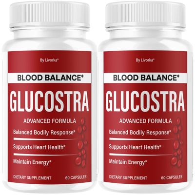 (2 Pack) Glucostra Capsules - Official Glucostra Blood Health Support Premium Pills Advanced Formula Support - Maximum Strength, Vitamins for Overall Health & Wellness, 120 Capsules for 2 Months